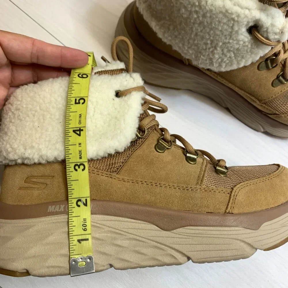 SKECHERS‎ Max Cushioning Pinnacle Boots Chestnut Tan Brown Size 9 Women's